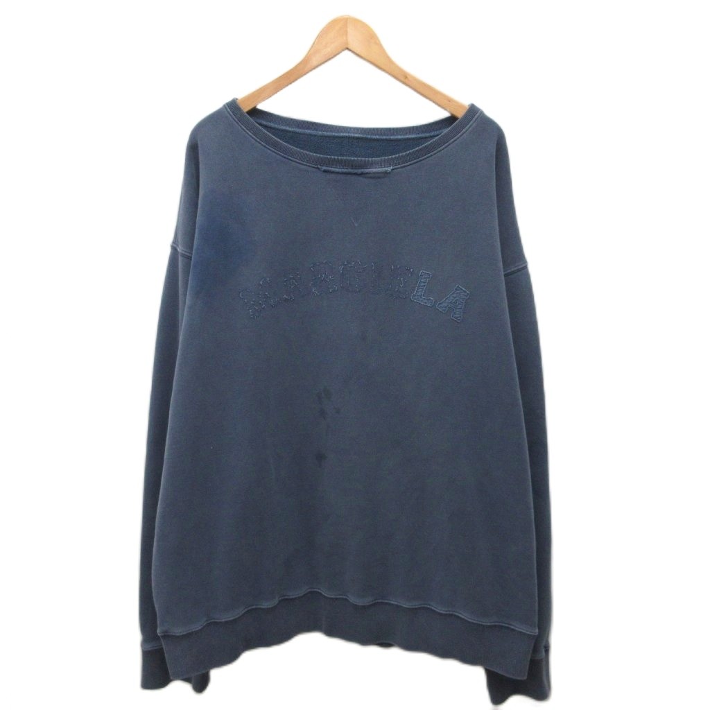 【中古】メゾンマルジェラ 10 Maison Margiela 10 スウェット トレーナー オーバーサイズ オーバーダイ ロゴ コットン L 紺 ネイビー S50GU0209 メンズ 【ベクトル 古着】 260613｜ブランド古着の買取販売ベクトル 26,341円
