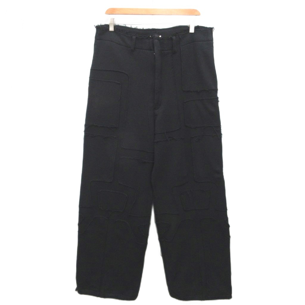 【中古】アヴァロン AVALONE 25SS DOBLE MATERIALS MAZE TROUSERS スウェットパンツ ワイド バギー 2 黒 ブラック AS-SS25-SCP メンズ 【ベクトル 古着】 260617|ブランド古着の買取販売ベクトル