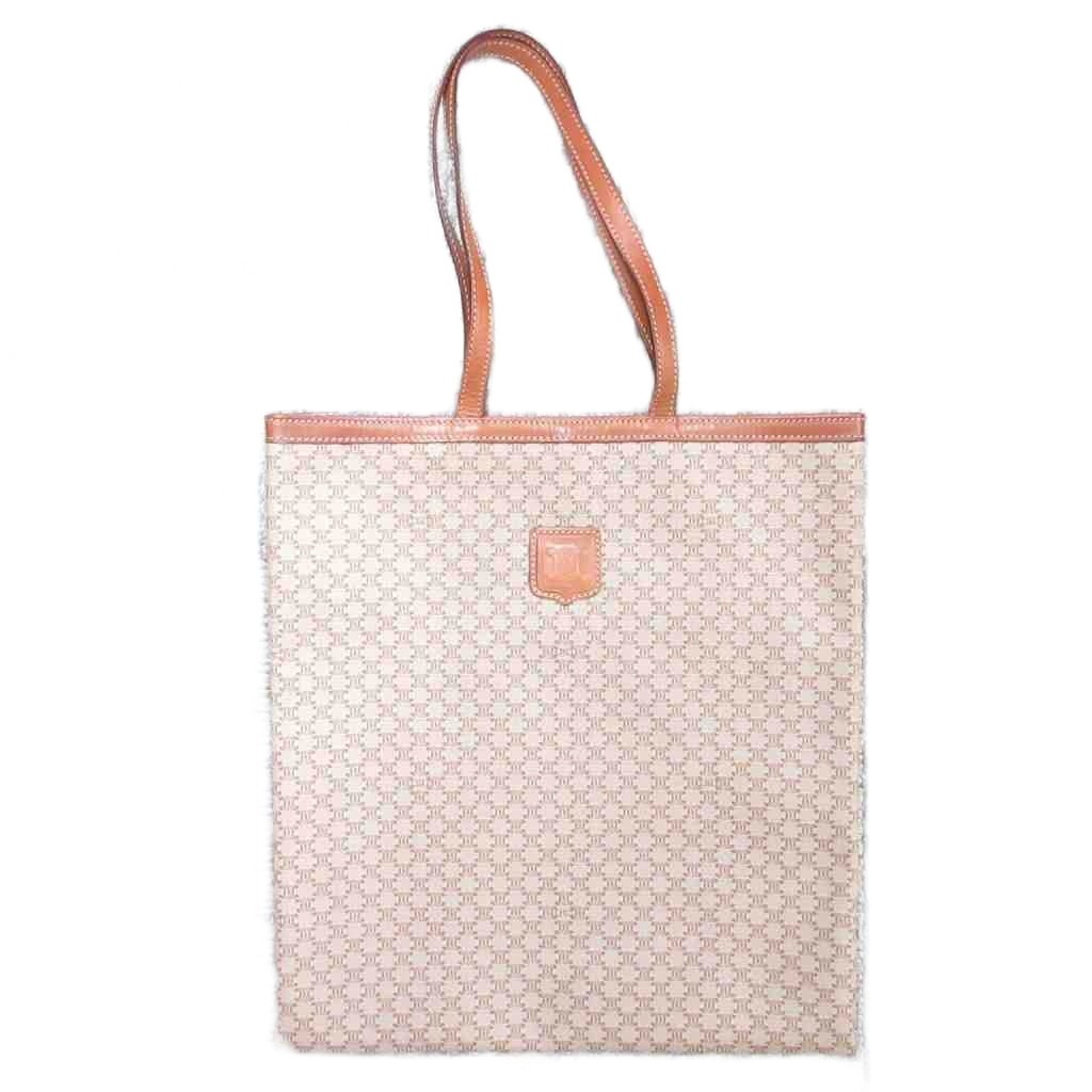 【中古】セリーヌ CELINE 希少品 マカダム柄 トートバッグ トリオンフ PVC&times;レザー 茶 ブラウン ■AO2 レディース 【ベクトル 古着】 260622｜ブランド古着の買取販売ベクトル 16,259円