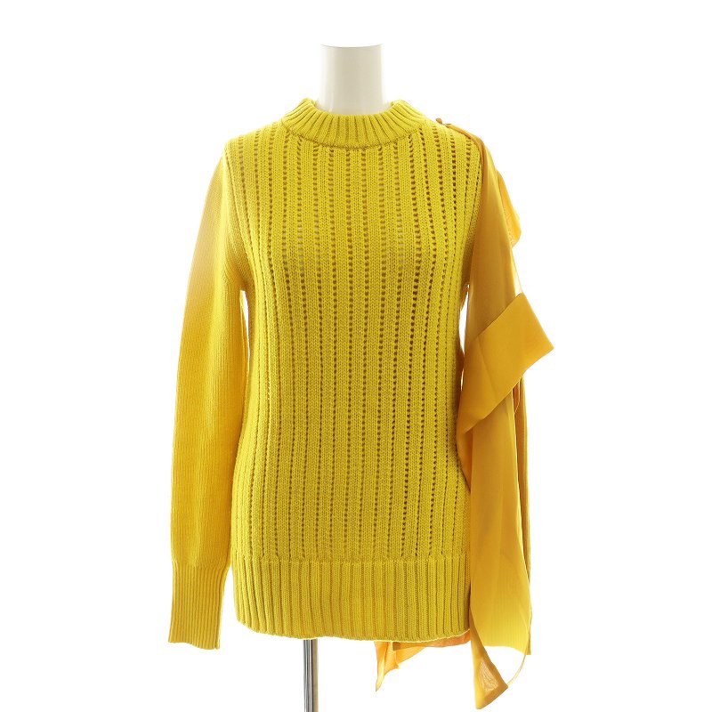 sacai サカイ　ケーブルニット 楽天市場】サカイ sacai ウール 長袖 ドッキング ケーブルニット