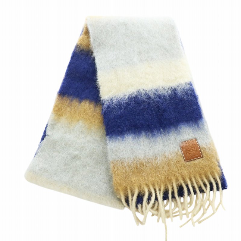 楽天市場】【中古】ロエベ LOEWE アナグラム マフラー リバーシブル