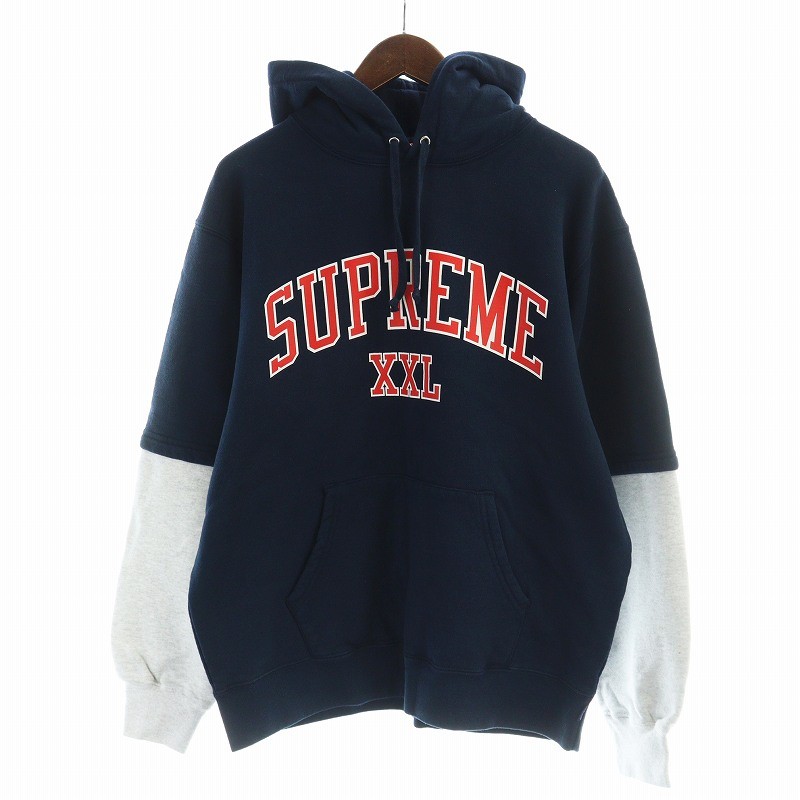 【中古】シュプリーム SUPREME 20SS XXL hooded sweatshirt フーディ 流汗 パーカー 調教師 裏起毛 単科大学ひな型 アーチ形ロゴタイプ M 紺 米国海軍 薄墨色 ■GY18 /MQ メンズ 【ベクター 古着】 251208