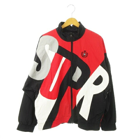 【中古】シュプリーム SUPREME 20SS Big Letter Tracl Jacket 貨物自動車上衣 ジップアップ ビッグロゴタイプ 運動競技 大層らしい大きさ L 黒 黒いこと /MN15 ■GY18 メンズ 【ベクター 古着】 260114