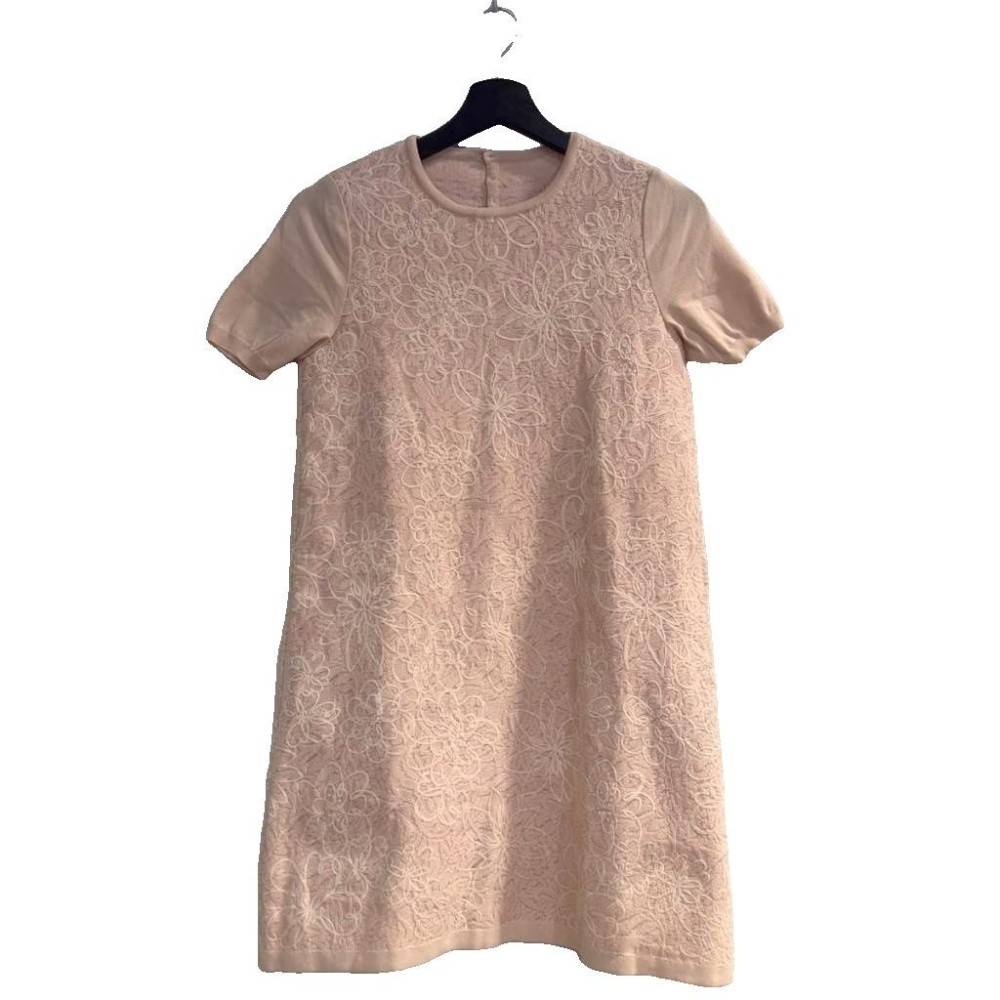 【中古】マーリエパーエフデ Maglie par ef-de ワンピース 15SS 切替 半袖 ひざ丈 パフスリーブ 9 ピンク 59-51172002 ■TC レディース 【ベクトル 古着】 260126
