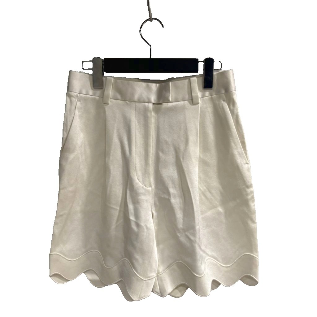 【中古】未使用品 3.1 フィリップリム 3.1 phillip lim タグ付き パンツ ショート スカラップ 0 白 ホワイト ■TC レディース 【ベクトル 古着】 260125