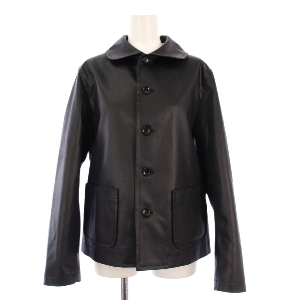 【中古】タオ コムデ給仕 TAO COMME des GARCONS 25AW ラウンド色つや上衣 アウター フェイクレザー M 黒 TP-J004 /KH レディース 【ベクター 古着】 260310