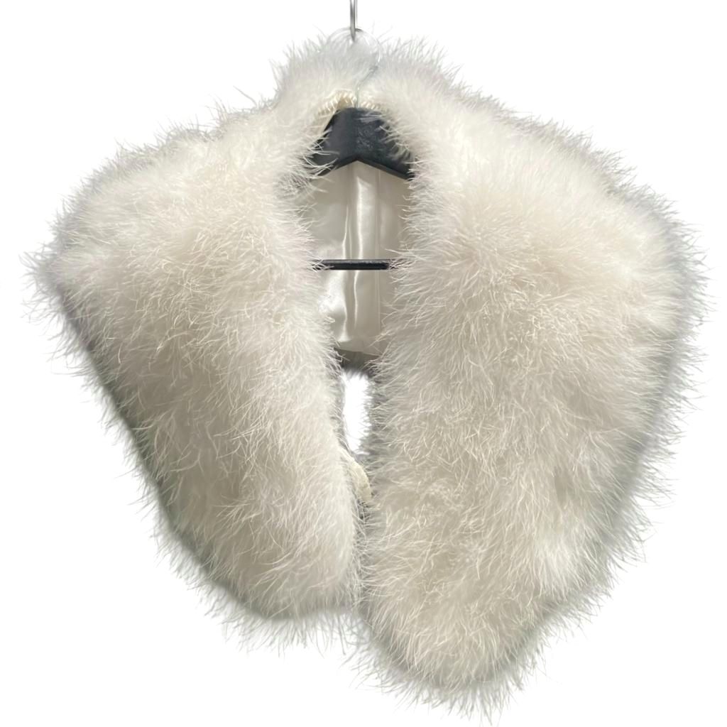 【中古】フェザー ストール feather Stole ティペット 白 ホワイト ■GY99 レディース 【ベクトル 古着】 260326