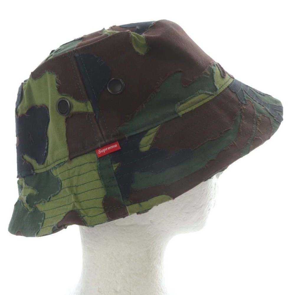 【中古】シュプリーム SUPREME 25SS Layered Camo Crusher かぶり笠 かぶり笠 ウッドランド間鴨柄 M/L カーキ /YO3 ■AD メンズ 【ベクター 古着】 260330