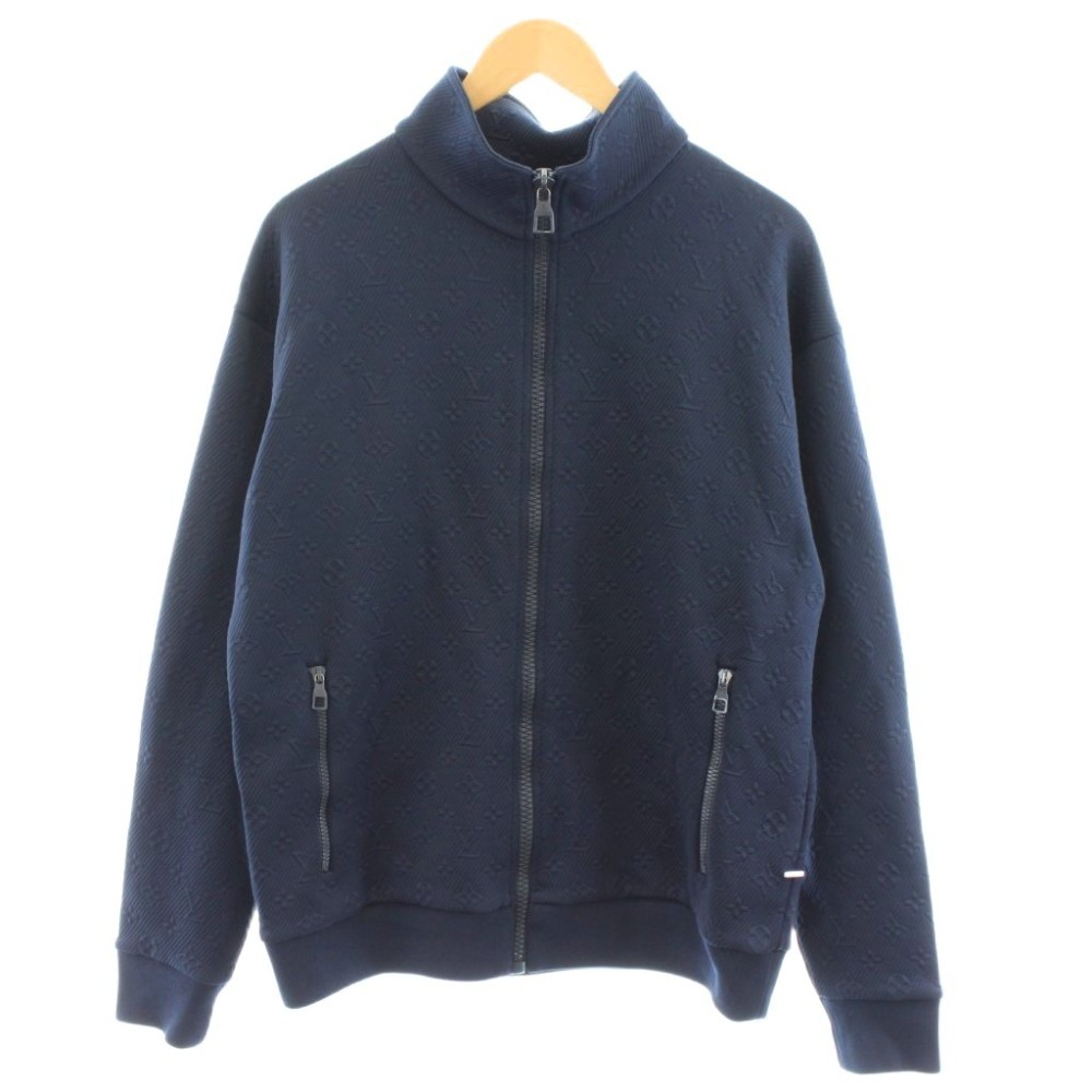 【中古】ルイヴィトン LOUIS VUITTON 22AW モノグラム ジャ差し固める フルジップ 貨物自動車 大層らしい 上衣 RM222Q XHM HJY45W L 紺 米国海軍 ■GY18 /MQ メンズ 【ベクター 古着】 260330