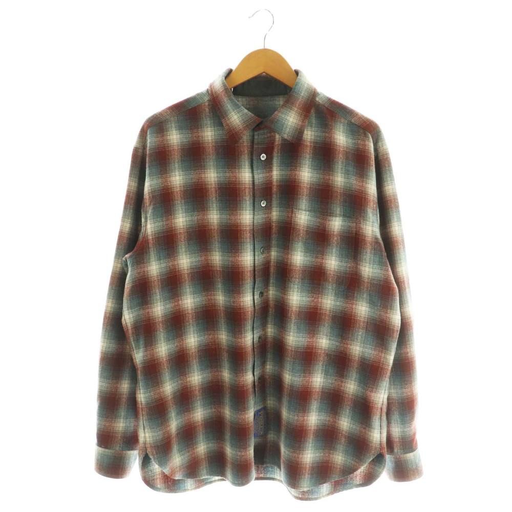 【中古】メゾンマルジェラ Maison Margiela × PENDLETON オンブレ 照合のしるし プルオーバー 長袖 前くい違い 羊毛 40 赤 赤いこと /NR ■os ■AD メンズ 【ベクター 古着】 260414