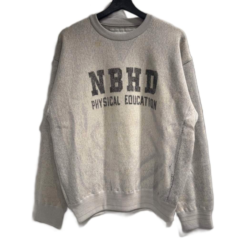 【中古】ネイバーフッド NEIGHBORHOOD × トルク TOLQ 編み物 プルオーバー M 薄墨色 メンズ 【ベクター 古着】 260419