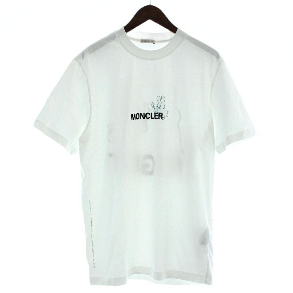 【中古】モンク軌跡 MONCLER 欠けら FRGMT 25SS ティーシャツ カットソー 半袖 L 白 白いこと カートゥーンスタイル うしろ側刷り上げる ロゴタイプ L K109U8C00001M3265 /PP ■GY18 メンズ 【ベクター 古着】 260520