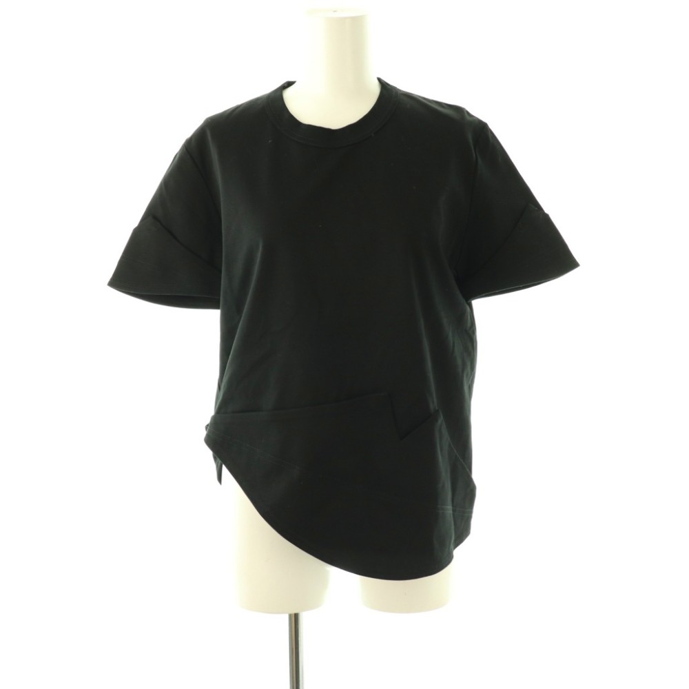 【中古】ノワールケイニノミヤ kei ninomiya COMME des GARCONS AD2024 Tシャツ アシンメトリー 半袖 クルーネック ワンカラー ストレッチ S 黒 ブラック 3O-T003 /BB レディース 【ベクトル 古着】 260618|ブランド古着の買取販売ベクトル