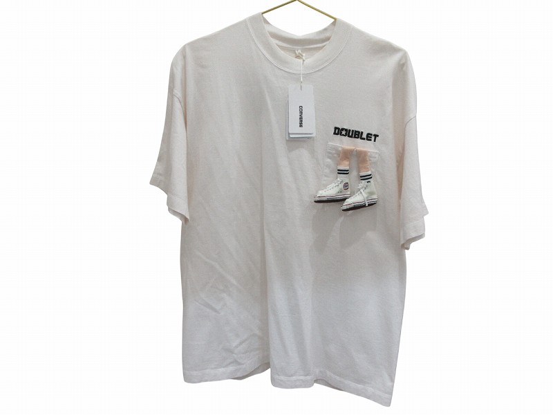 【中古】未使用品 ダブレット doublet Tシャツ 半袖 コンバース ホワイト 25SS77CS389 メンズ 【ベクトル 古着】 260221 13,394円
