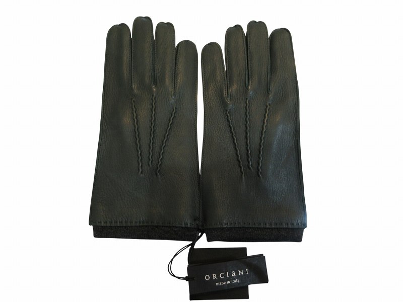 【中古】未使用品 オルチアーニ ORCIANI 手袋 メンズ レザー グリーン 8.5サイズ メンズ 【ベクトル 古着】 260331|ブランド古着の買取販売ベクトル