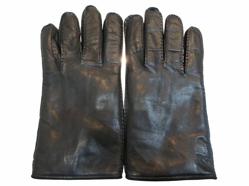 【中古】未当て嵌める品 ブリオーニ BRIONI グローブ メンズ なめし革 黒いこと 8大きさ メンズ 【ベクター 古着】 260331