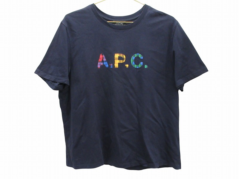 【中古】アーペーセー A.P.C. Tシャツ カットソー 半袖 ネイビー XL メンズ 【ベクトル 古着】 260408
