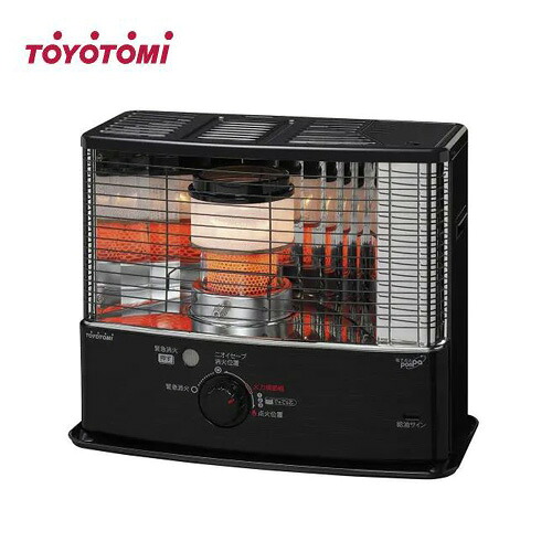 トヨトミ HRC-W3624(B) ブラック 石油ストーブ ダブルクリーン 安心構造タンク 木造10畳まで コンクリート13畳まで タンク4.0L TOYOTOMI｜Craseal