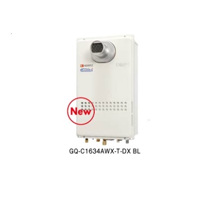 【送料無料】 ノーリツ 給湯器 16号 GQ-C1634AWX-T-DX BL 都市ガス LPG 選択可能 クイックオート 高温水供給式 エコジョーズ NORITZ