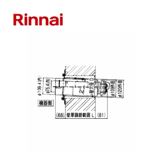 リンナイ 給排気筒トップ FFT-6U-100 23-6106 Rinnai 給湯オプション 給湯部材 φ110×φ75給排気部材