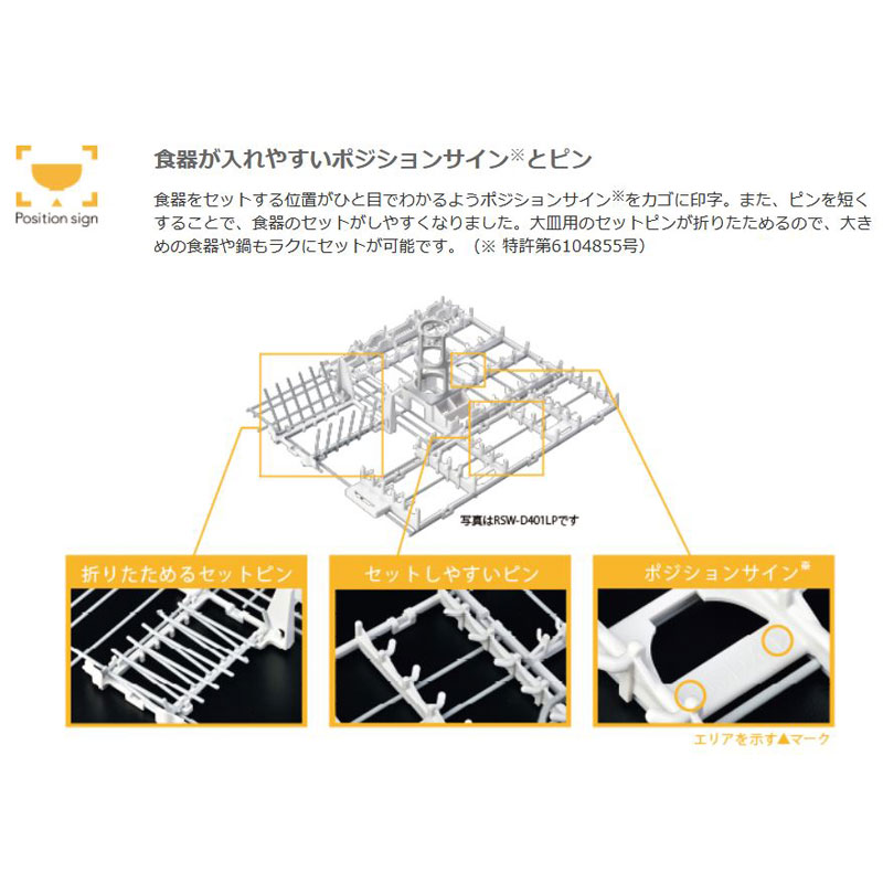 リンナイ食器洗い乾燥機深型スライドオープンタイプ化粧パネル対応ステンレス調RSW-D401GP80-8125ぎっしりカゴスタンダードRinnai