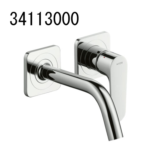 AXOR CITTERIO M アクサーチッテリオM シングル生き肝壁付式洗面雑ぜ合わせる水栓167(引棒無)(かざり付ける部) 34113000 アクサー ハンスグローエ