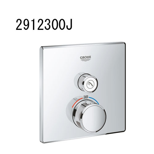GROHE GROHTHERM SMARTCONTROL かっこ良い抑えつける サーモスタット1弁膜雑ぜ合わせる栓 真四角手合い 2912300J(かざり付ける部) グローエ