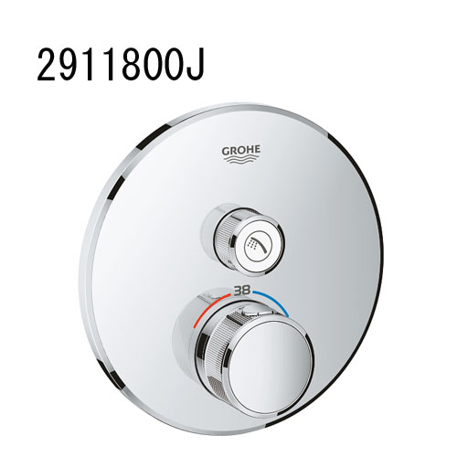 GROHE GROHTHERM SMARTCONTROL スマートコントロール サーモスタット1バルブ混合栓 ラウンドタイプ 2911800J(化粧部) グローエ｜Craseal
