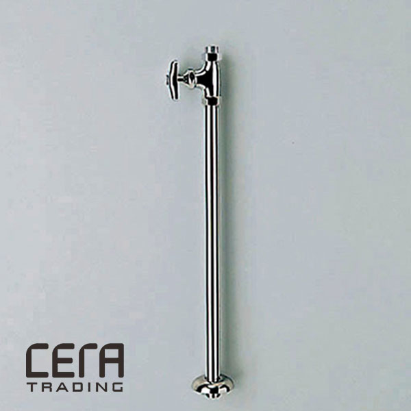 CERA 止水栓 CET144 G1/2 ストレーナ付 L\u003d436mm クロム セラ