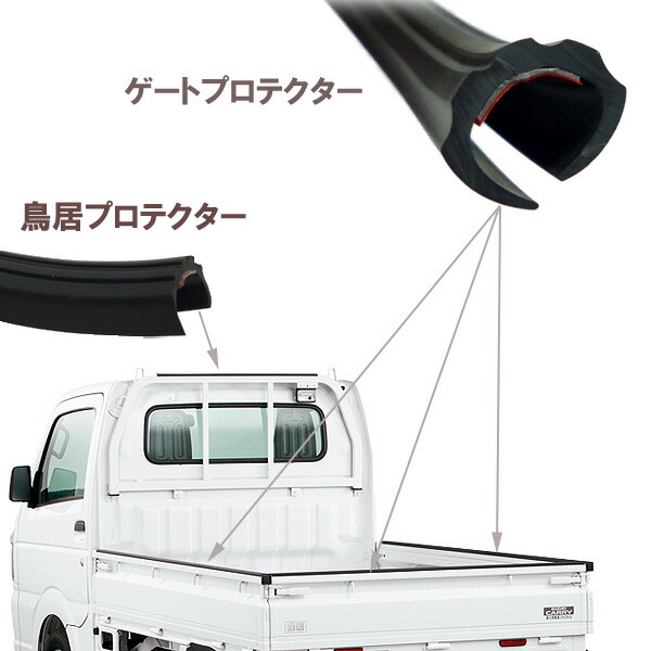 SALE／66%OFF】 軽トラ用 ゲートプロテクター あおりガード スズキ 日産 マツダ 三菱用