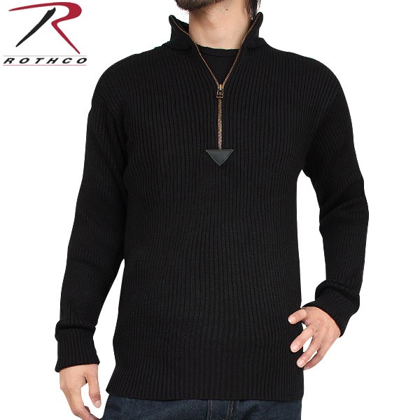 クーポンで15%OFF★ROTHCO ロスコ 1/4 ZIP アクリル コマンドセーター ブラック 縮性があり体のラインが綺麗に出るシルエット ニット セーター コマンドセーター メンズ ミリタリー アウトドア ミリタリーシャツ【T】WAIPER ギフト｜ミリタリーショップWAIPER 8,395円