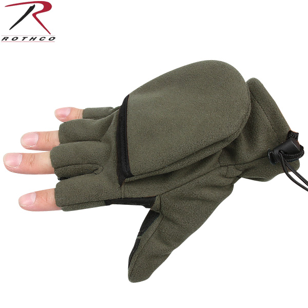 olive fingerless gloves