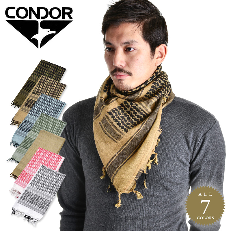 Condor 201 100% Cotton Shemagh Tactical Head Face Wrap Scarf Tan/Black
