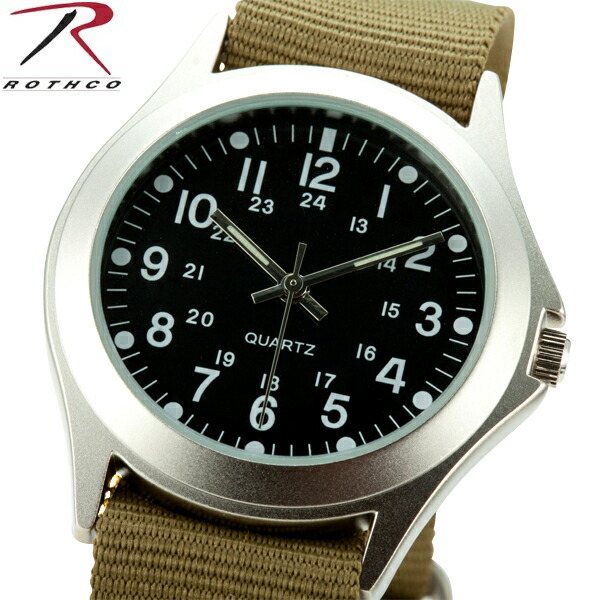 クーポンで15%OFF★ROTHCO ロスコ 4127 MILITARY STYLE QUARTZ WATCH OLIVE 軽量ですが腕にしっくりくる 大きさで盤面も見やすいです アウトドア、サバイバルゲームに 大活躍できるフィールド ウォッチ ROTHCO メンズ ミリタリー アウトドア【T】ギフト