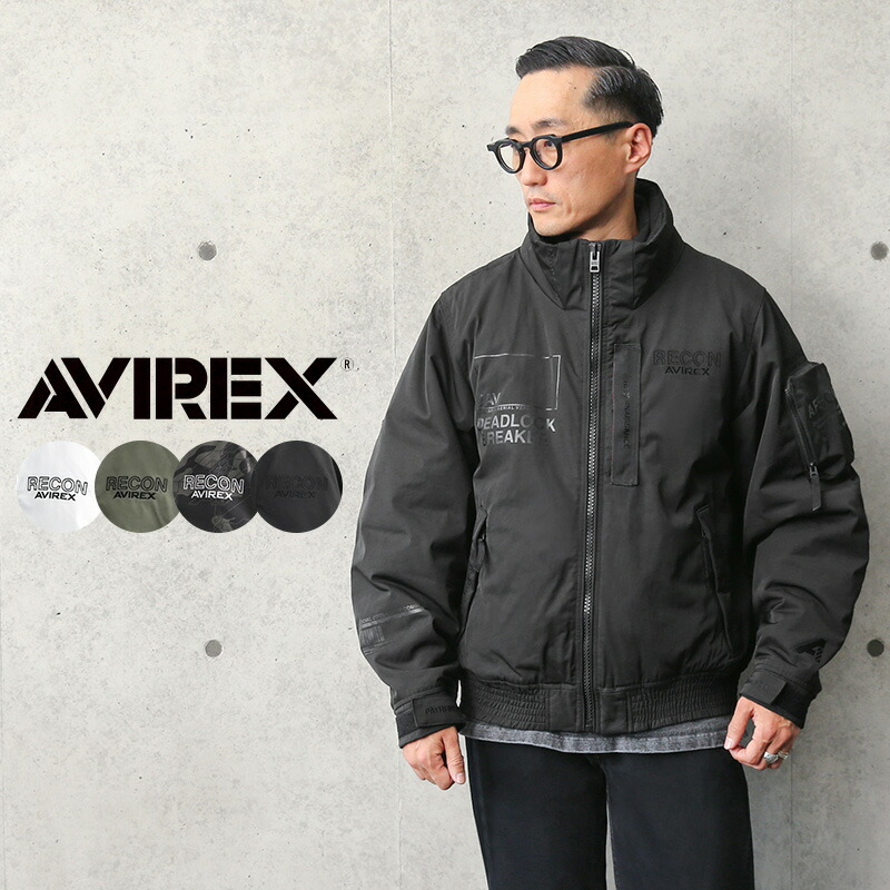 Avirex アビレックス フライトジャケット ウェザーウォッチャー ミリタリージャケット スタンドカラー ブルゾン ジャンパー メンズ アウター 中綿 保温 防寒 温かい 冬 新作 Waiper 送料無料 正規店