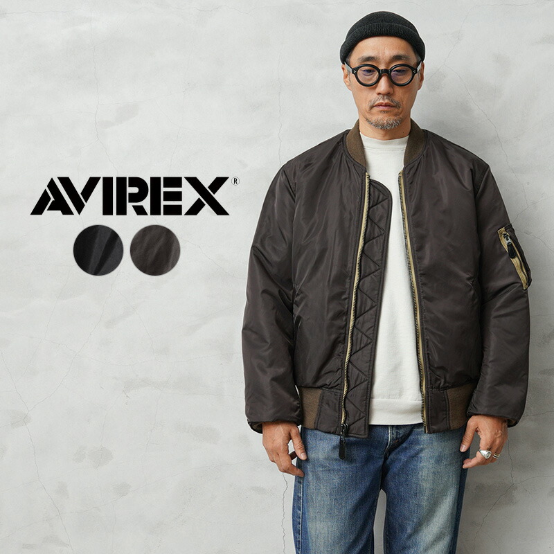 AVIREX アビレックス 7835952023 MA-1 VINTAGE MODIFIED COLOR 飛翔上衣【引き換え証客体外】【T】｜アウター ボンバージャケット 上衣 ミリタリー 米軍刷り直す ヴィンテージ ナイロン 中綿 ウールモッサ 短丈 無地 オリーブ サルヴィア緑であること 秋冬 メンズ アメカジ メンズファッション-コート・ジャケット