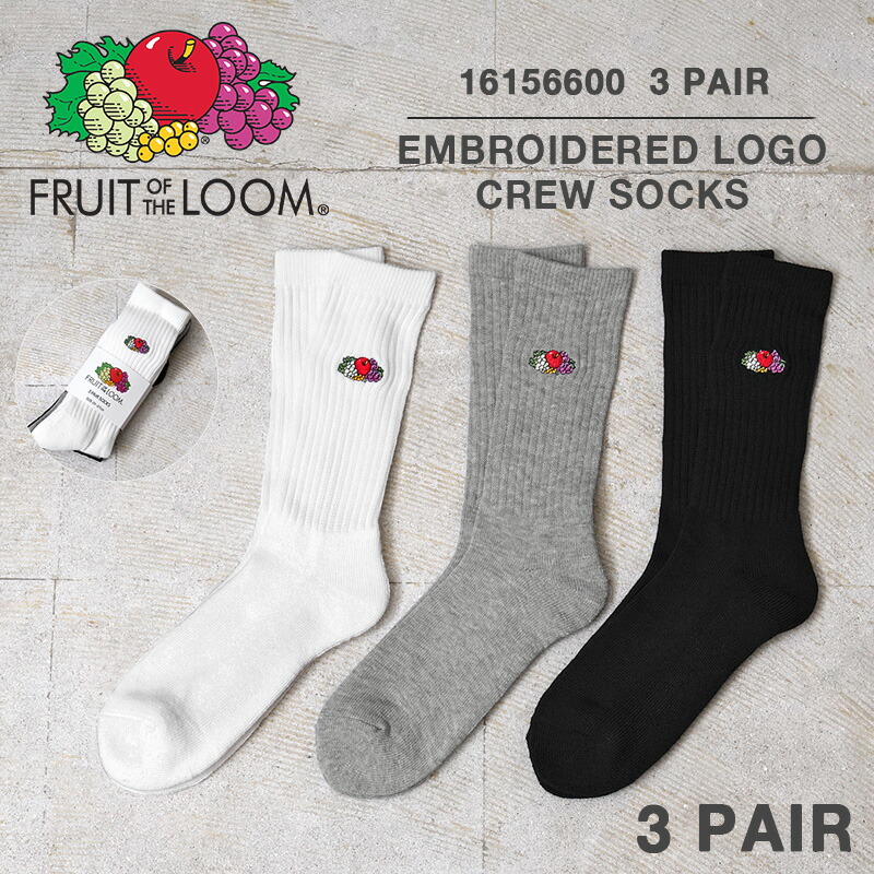 FENDACE フェンダーチェ　ロゴコットン　ソックス　靴下　ブラック　保存袋付 Fender® Exploded Logo Crew Socks, 3-Pack
