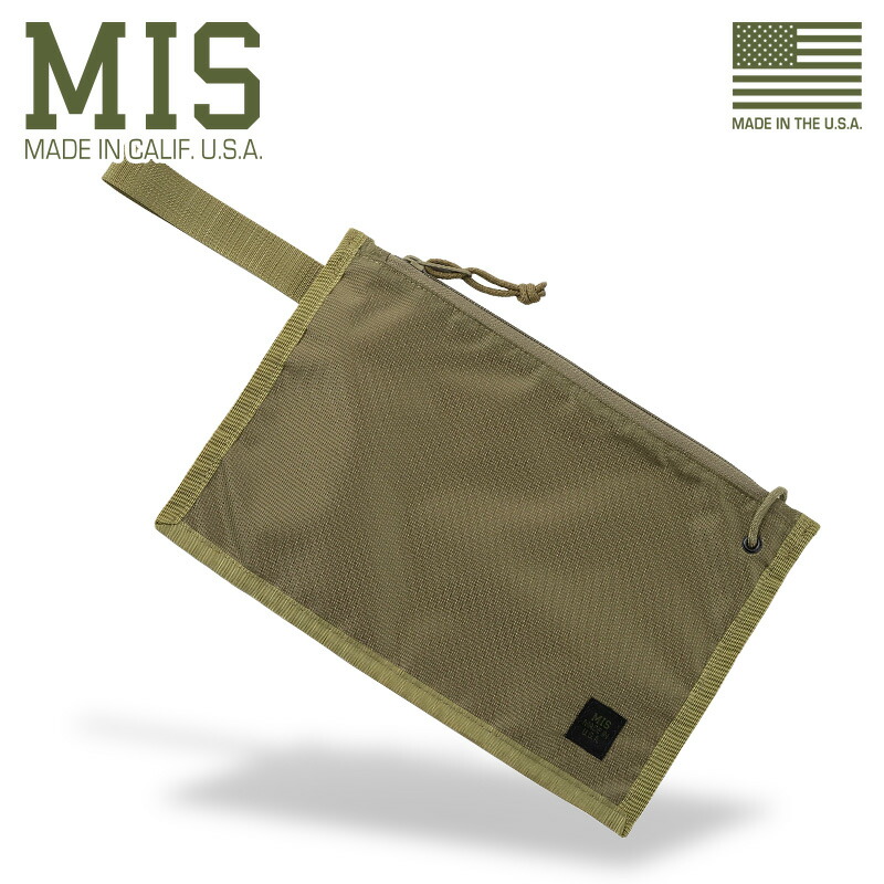 クーポンで最大18%OFF MIS エムアイエス MIS-P105 HH POUCH ハンドポーチ クラッチバッグ MADE IN USA -  COYOTE TAN バッグインバッグ ショルダーポーチ 2WAY タブレット対応 キーストラップ ブランド おしゃれ 旅行 出張 撥水 mis  送料無料 sale 新品未使用