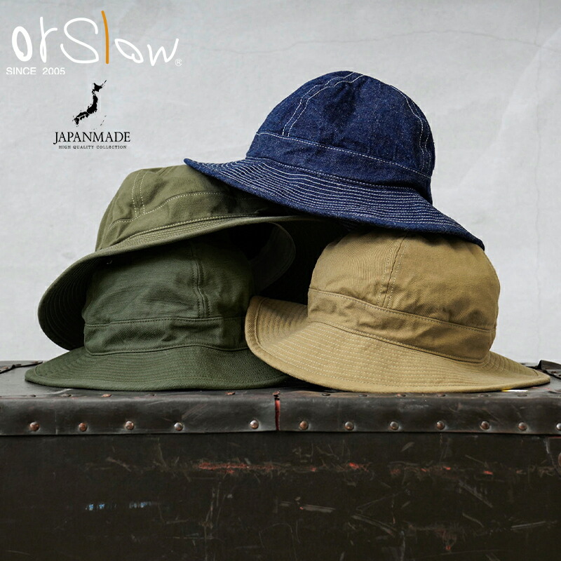orSlow オアスロウ US NAVY HAT グリーン　ヘリンボーン　1 orslow[オアスロウ] US NAVY HAT HERRINGBONE [03--001-16A
