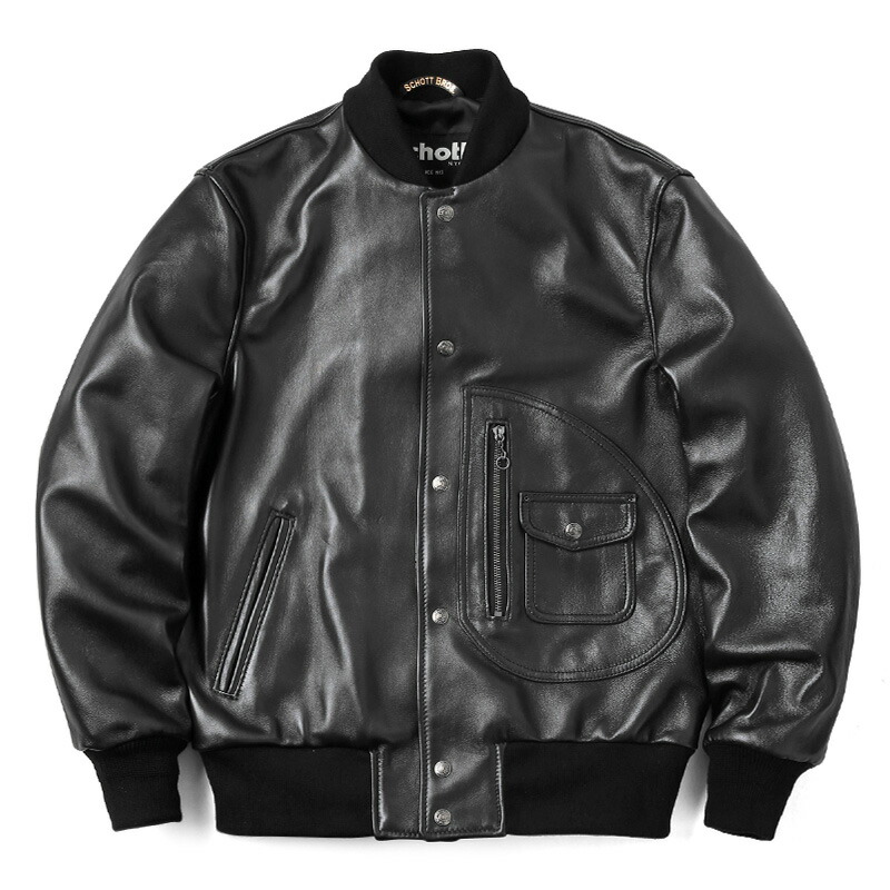 21高い素材 クーポンで最大15 Off あす楽 Schott セール T 送料無料 革ジャン レザージャケット メンズ Usa In Made レザーヴァーシティージャケット Dポケット 267us 7571 ショット Schott 7571