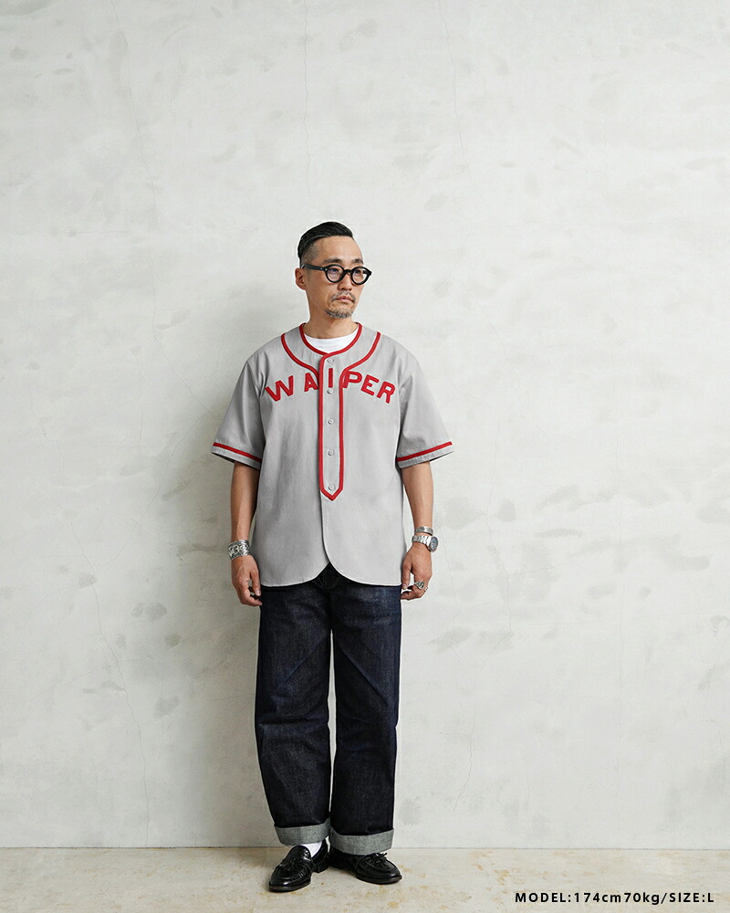 waiper ベースボールシャツ WAIPER.inc ワイパーインク BASEBALL SHIRT ベースボールシャツ
