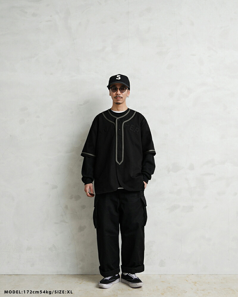 BASEBALL SHIRT ベースボールシャツ WAIPER.inc　ワイパー WAIPER.inc ワイパーインク BASEBALL SHIRT ベースボールシャツ