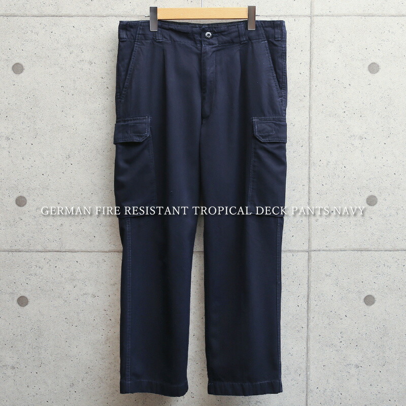 【楽天市場】実物 USED ドイツ軍 FR（FIRE RESISTANT）トロピカル デッキパンツ  NAVY【〜Gr10サイズ】【クーポン対象外】【I】｜ミリタリーパンツ メンズ カーゴパンツ ワーク 軍放出品 軍モノ 軍パン 作業着 大きいサイズ  おしゃれ 古着 ヴィンテージ ...