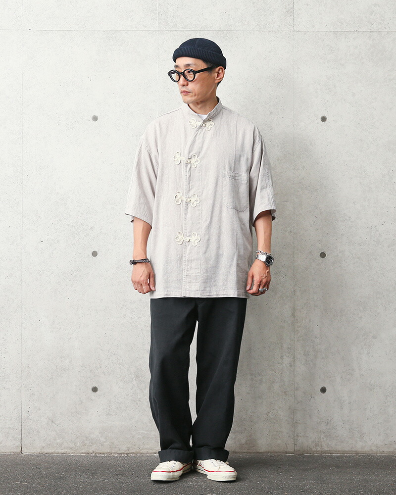 新品 復刻 米軍 U S Medical Depertment 半袖 スリーピングシャツ スタンドカラーシャツ チャイナシャツ カンフーシャツ ミリタリーシャツ 五分袖 メンズ トップス おしゃれ リネン コットン 大きいサイズ 夏 父の日ギフト septicin Com