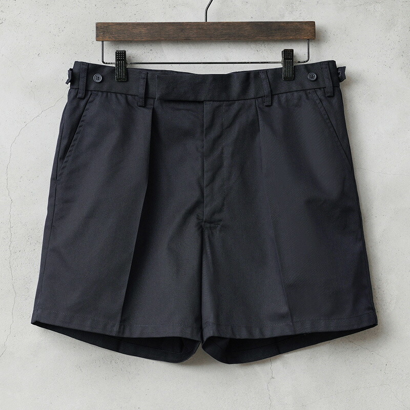 実物 Used イギリス軍 Tri Service ワンタック ショーツ Navy ショートパンツ ハーフパンツ 短パン メンズ ボトムス 軍パン 軍モノ 軍放出品 おしゃれ 古着 大きいサイズ ゆったり ネイビーブルー 夏 Waiper 最新最全の