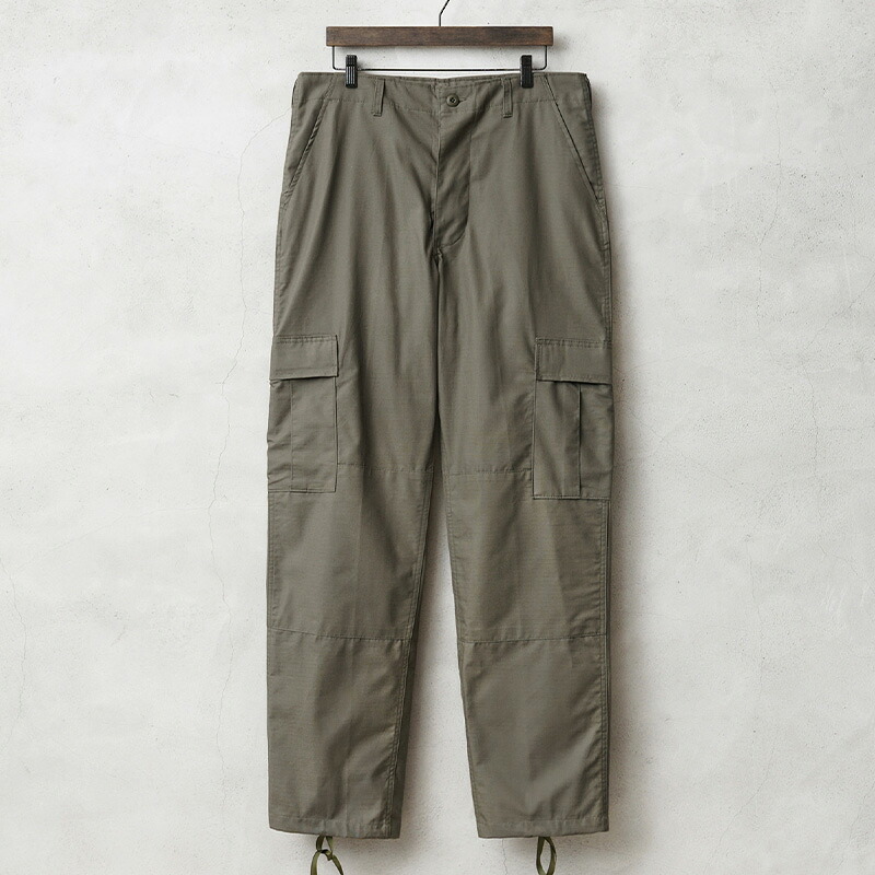 MADE IN USA 新品 米軍 デッド買い溜める 1980～90年月日 BDU カーゴパンツ COTTON100% OD【引き換え証客体外】【I】｜ミリタリーズボン下 細工物ズボン下 メンズ ボトムス 気が大きい大きさ ゆったり 太め 社交ダンス やり方着 やり方着 亜米利加製 亜米利加軍 夏用