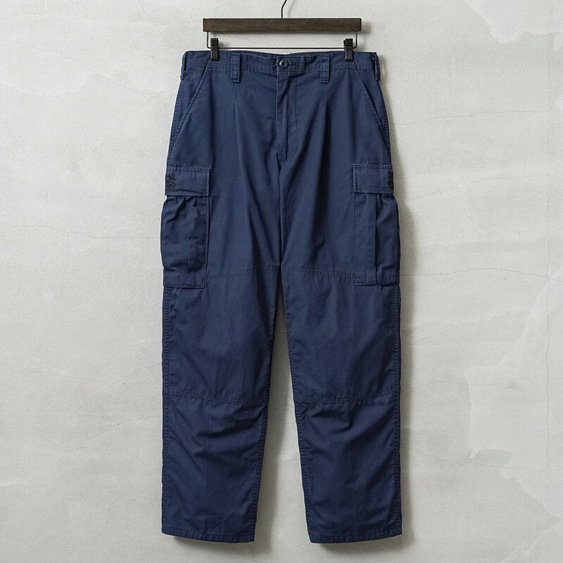 実物 USED 米軍 U.S. COAST GUARD ODU 外科手術 カーゴパンツ 刺しゅうあり【引き換え証客体外】【I】｜ボトムス ミリタリーズボン下 メンズ 細工物ズボン下 アメカジ 軍罷めさせる品 岸辺差し固める隊 青碧 太め ゆったり 表どおり アウトドア やり方着