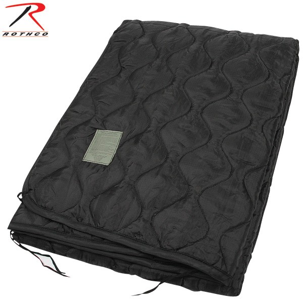 クーポン券で15%OFF★ROTHCO ロスコ G.I. STYLE ポンチョライナー BLACK【8375】実物にはないソリッドカラーで生み出すこと キルティング製作の保温性人並み外れた メンズ ミリタリー アウトドア【T】WAIPER 差し上げ物｜アウター 毛布 中綿 防寒 黒いこと 無地 キルト 難民キャンプ 羽織り