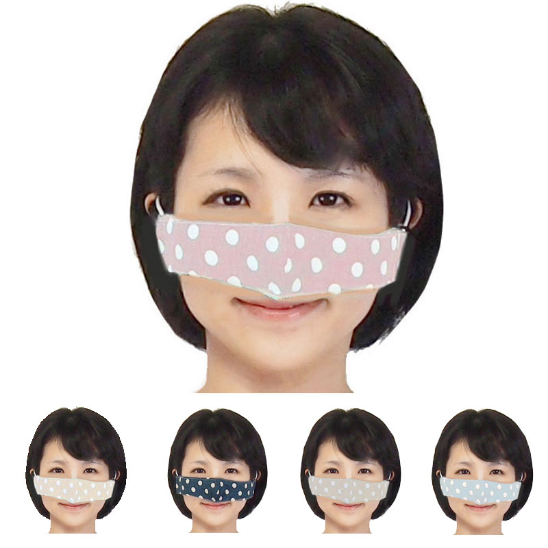 【送料無料】鼻マスク　鼻だけマスク　安心日本製ダブルガーゼ使用で快適　ノーズマスク　5色より選択水玉模様の可愛いマスクの進化はとまらない耳のゴムアジャスター付長さ調整可能いびき対策　マスクの煩わしさから解放される鼻のためだけの近未来型マスク