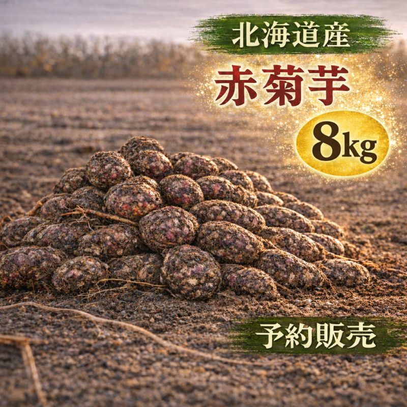 【即納】赤菊芋（紫菊芋系統） 生菊芋 8kg 国産 北海道産・岐阜県産 軽洗浄 不揃い 菊芋 きくいも 根菜 野菜 農家直送 WAKASUGI